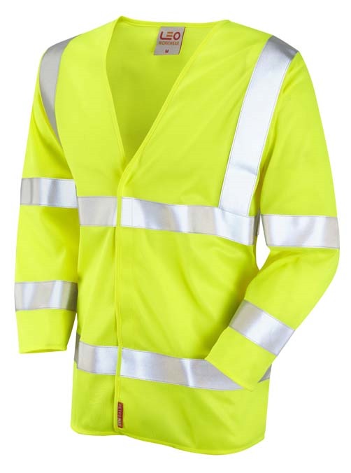 LEO WORKWEAR CRANFORD ISO 20471 Cl 3 3/4 Sleeve Waistcoat (EN 14116)